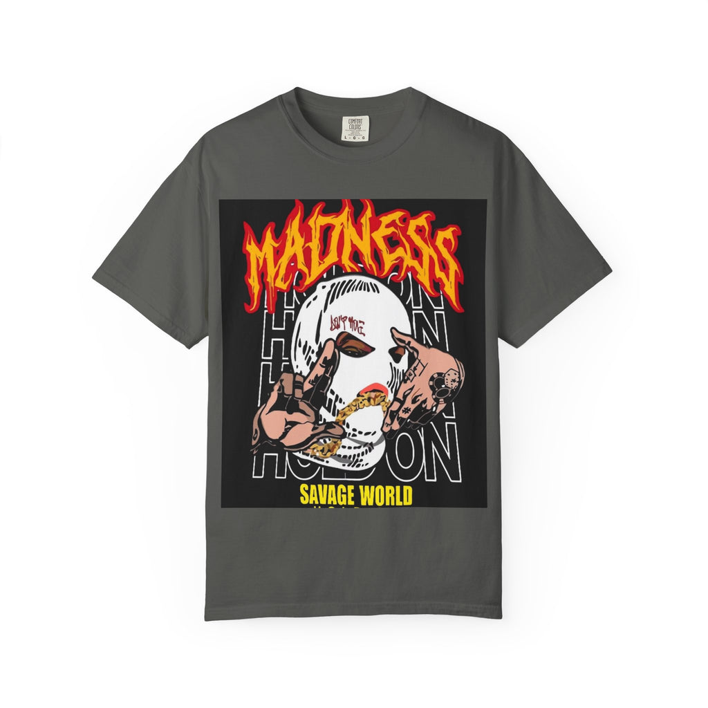 Madness Skull Graphic T-Shirt — Savage World Streetwear Tee
