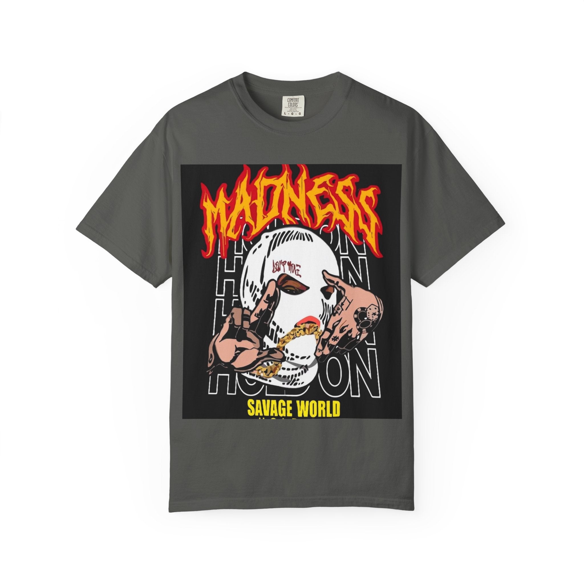 Madness Skull Graphic T-Shirt — Savage World Streetwear Tee