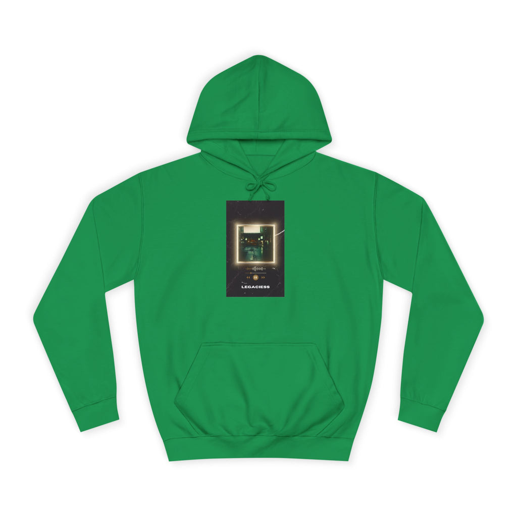 College Hoodie — Retro Neon Square Album Art Design