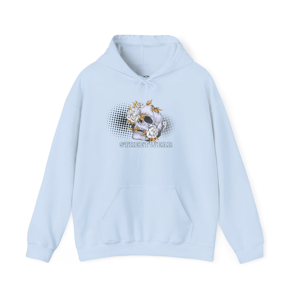 Floral Skull Hoodie — Vintage Botanical Skull Graphic Sweatshirt