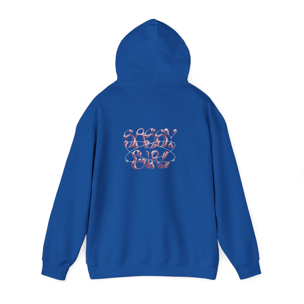 Hoodie — "Shady Girl" Retro Pink Marble Graphic Hoodie