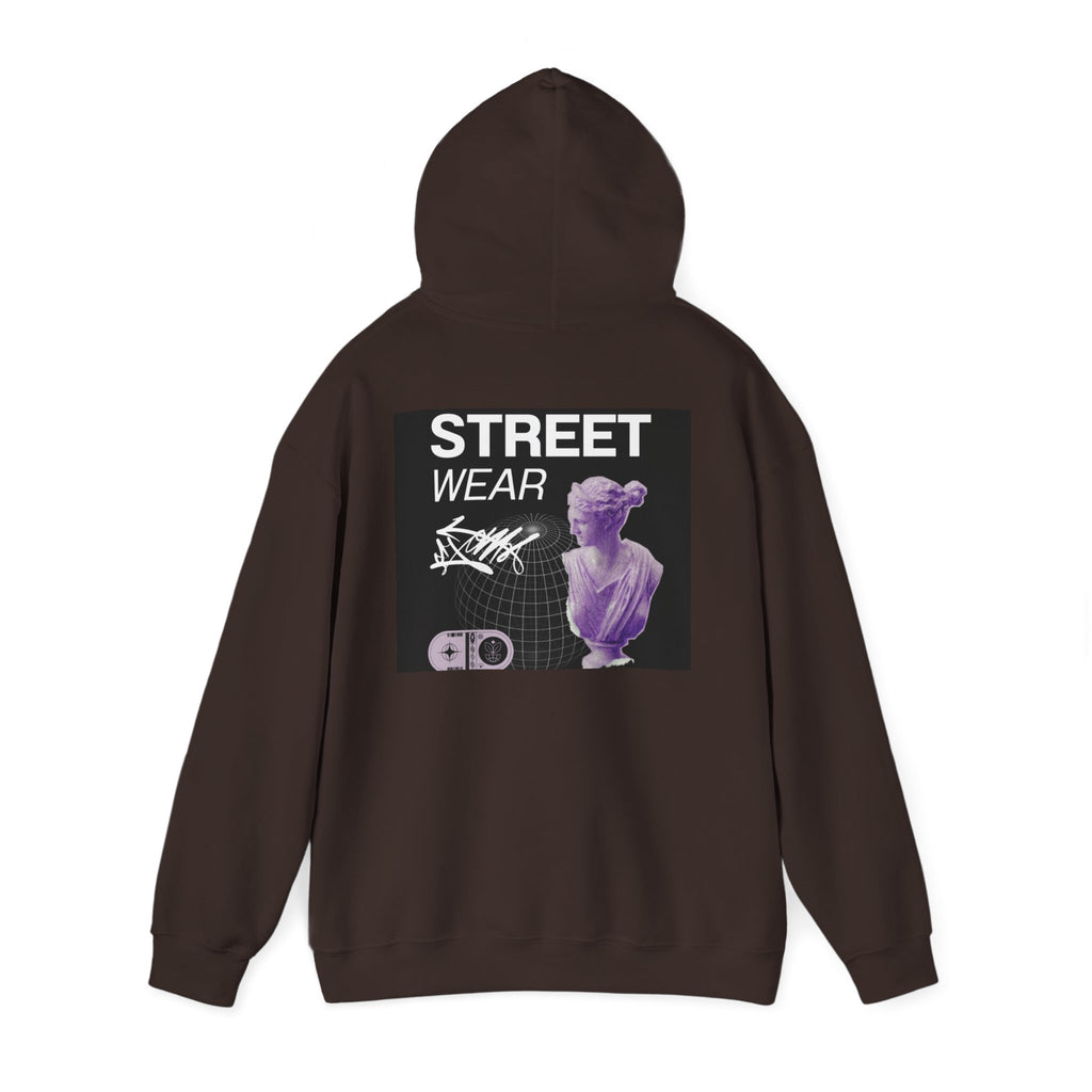 Streetwear Hoodie — 'STREET WEAR' Vaporwave Statue Graphic Pullover