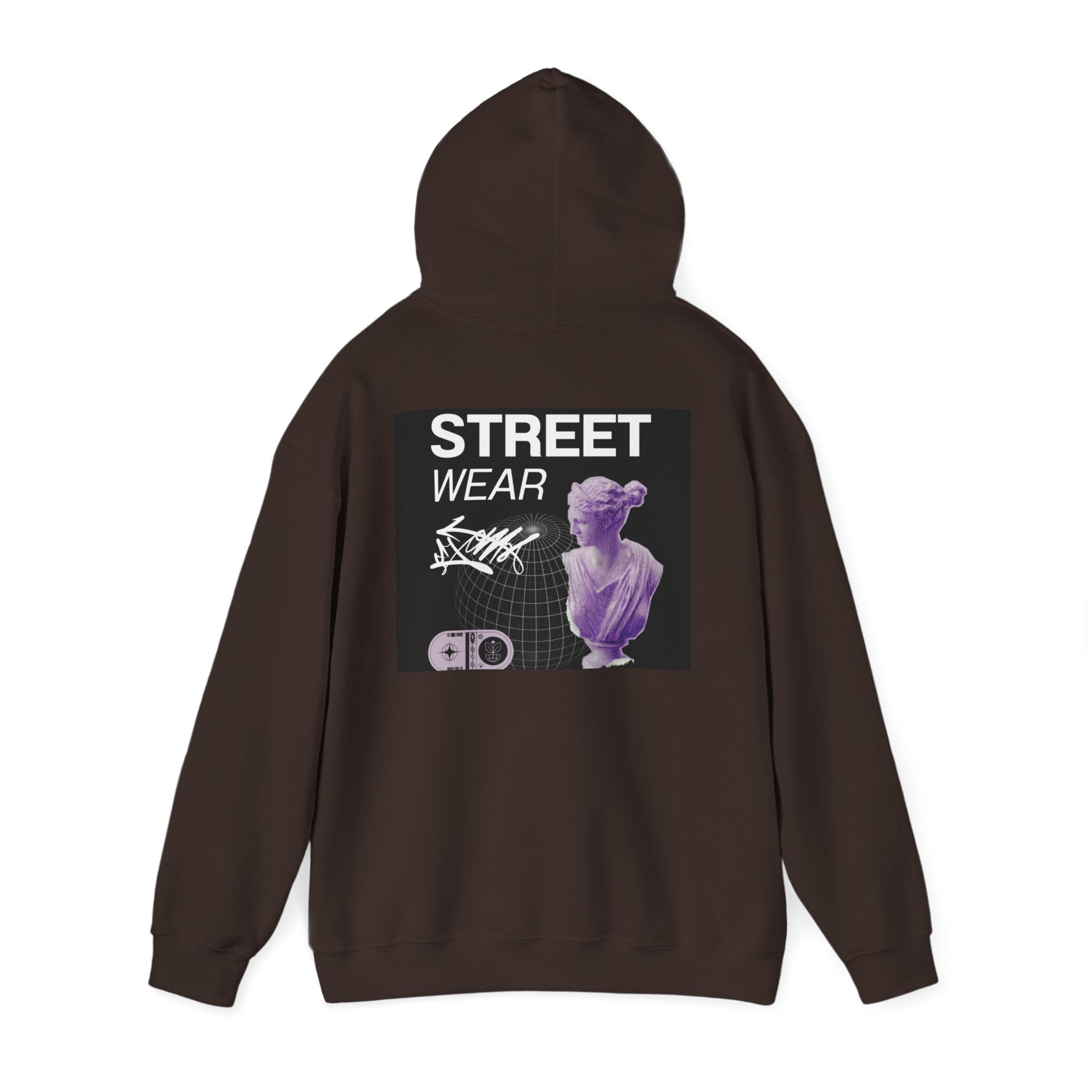 Streetwear Hoodie — 'STREET WEAR' Vaporwave Statue Graphic Pullover