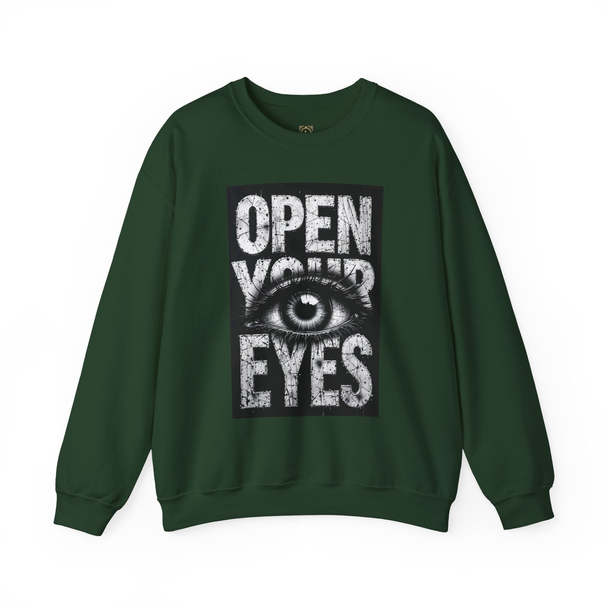 Open Your Eyes Crewneck Sweatshirt — Graphic Eye Design