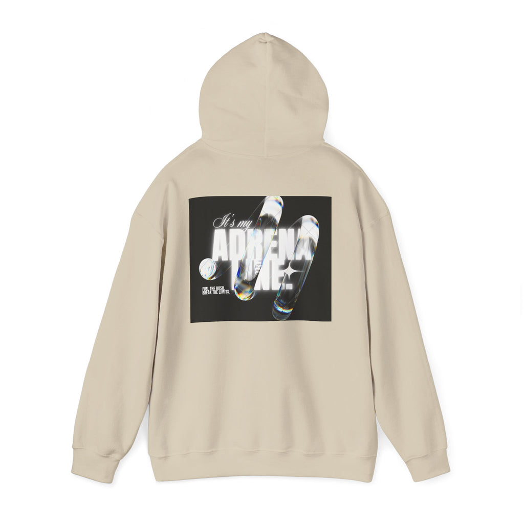 Bubble Text 'Adrenaline' Graphic Hoodie — Urban Streetwear Pullover