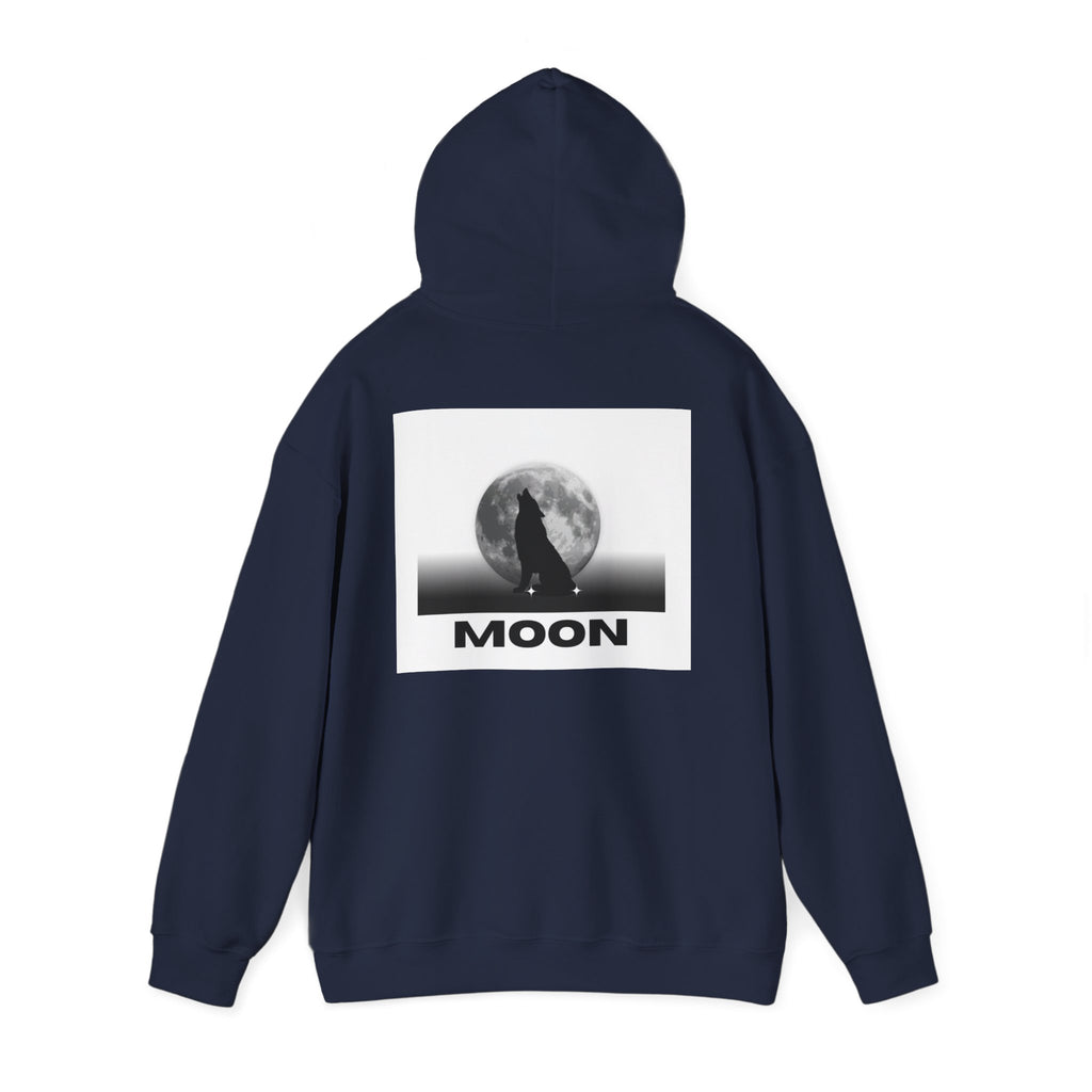 Moon Wolf Hoodie - Silhouette Moon Graphic Sweatshirt