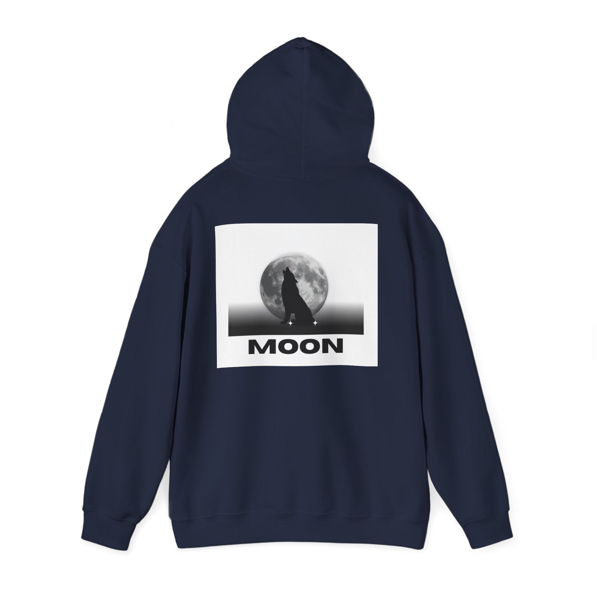 Moon Wolf Hoodie - Silhouette Moon Graphic Sweatshirt