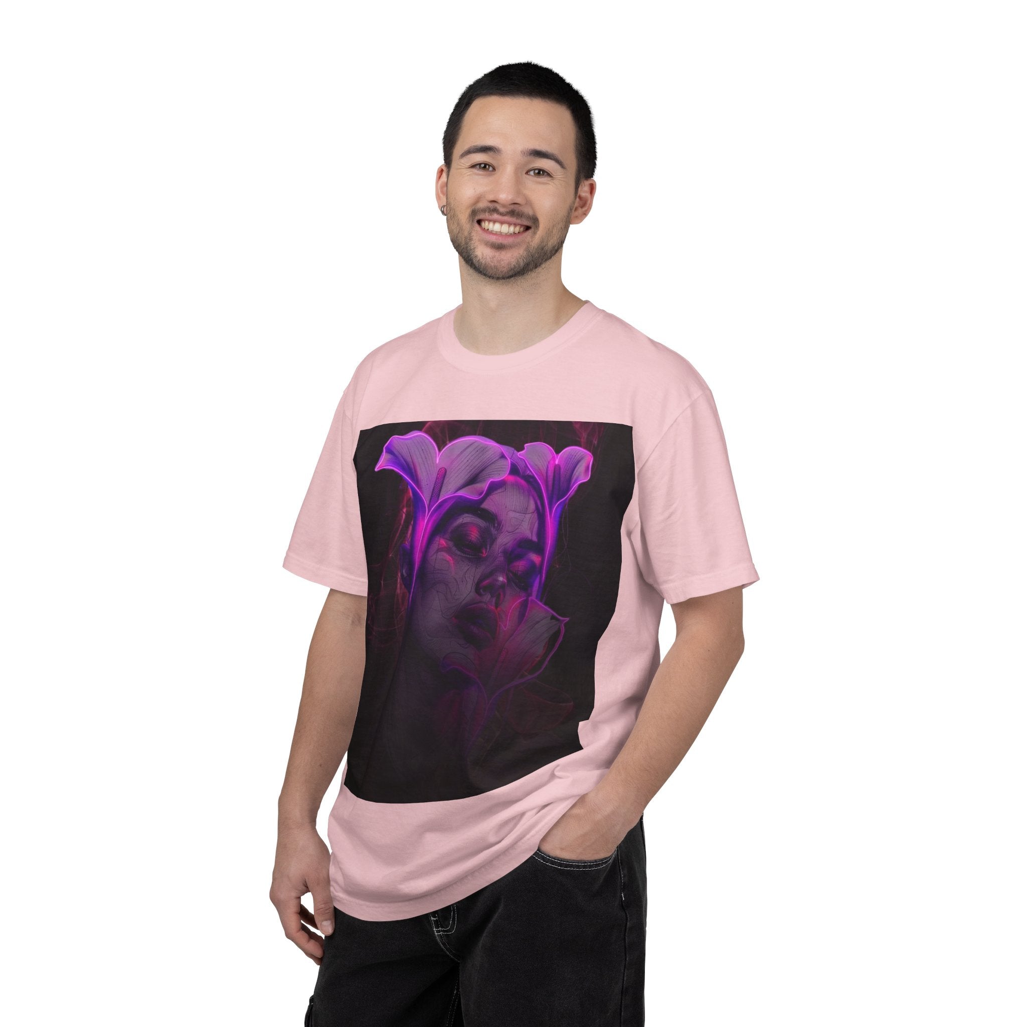 Mystic Purple Portrait T‑Shirt — Legaciess Logo Back