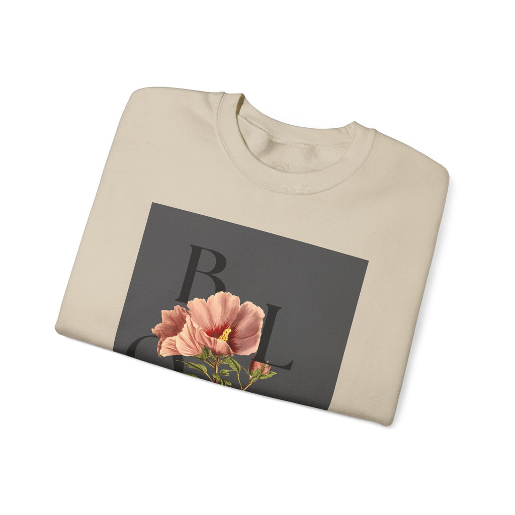 Floral Bloom Sweatshirt — Vintage Pink Flower Graphic Crewneck