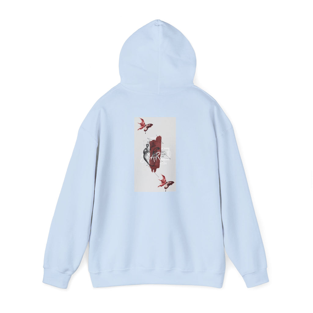Hoodie — Romantic Red Rose & Butterflies Graphic Hoodie