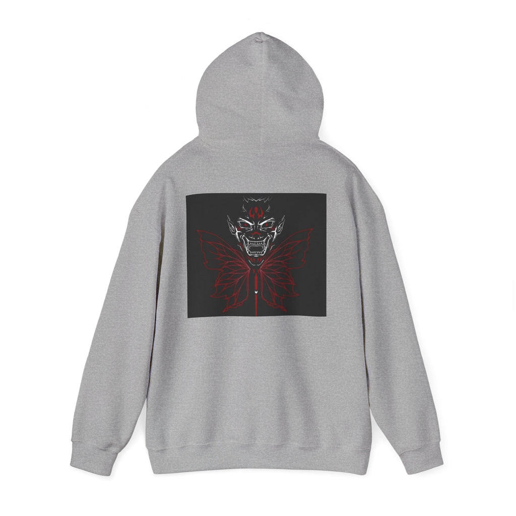 Demonic Butterfly Hoodie - Dark Gothic Skull Winged Design