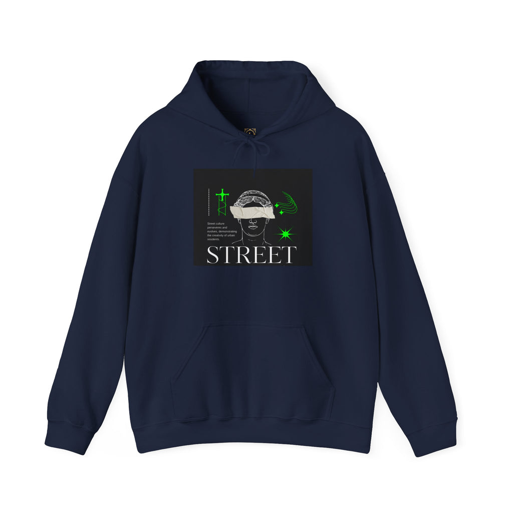 Street Culture Hoodie — Neon Green Graphic Urban Skull Sweatshirt