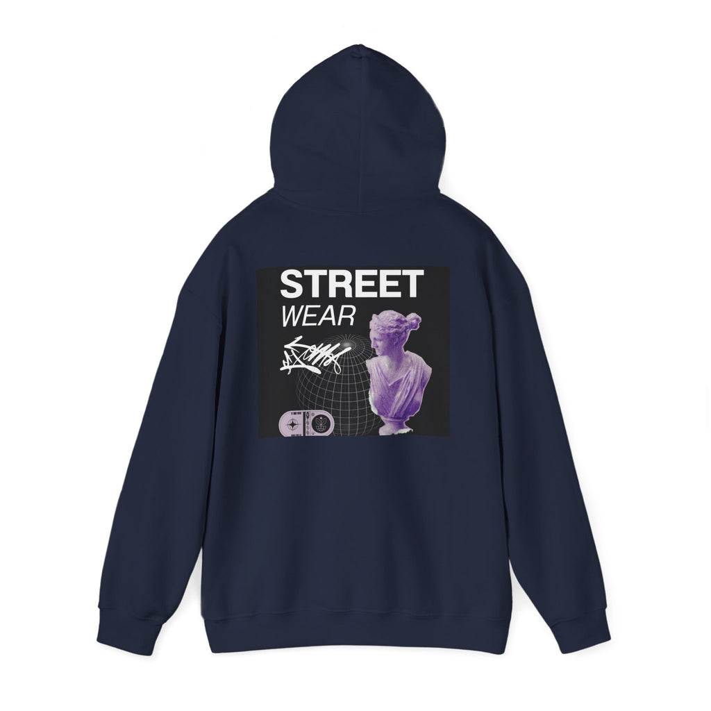Streetwear Hoodie — 'STREET WEAR' Vaporwave Statue Graphic Pullover
