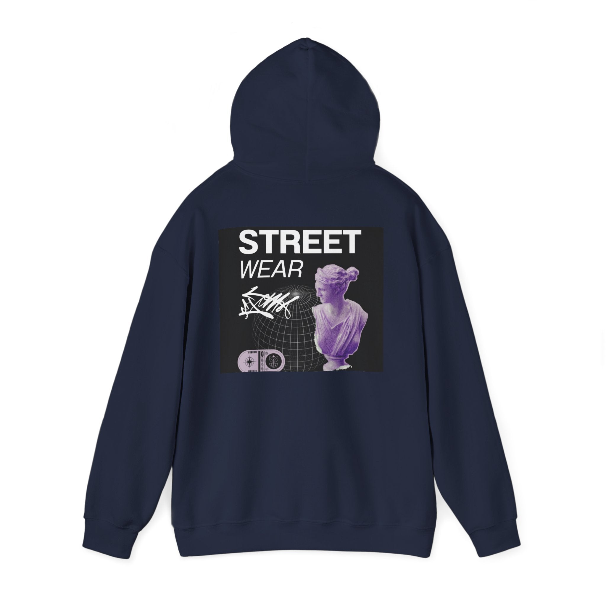 Streetwear Hoodie — 'STREET WEAR' Vaporwave Statue Graphic Pullover