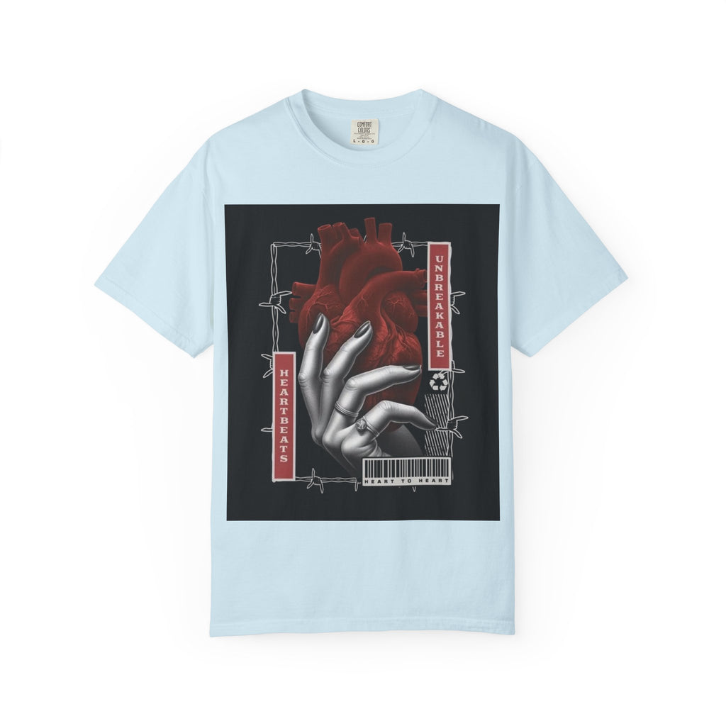 Graphic Heart & Hand T‑Shirt — 'Heartbeat' Gothic Streetwear Tee