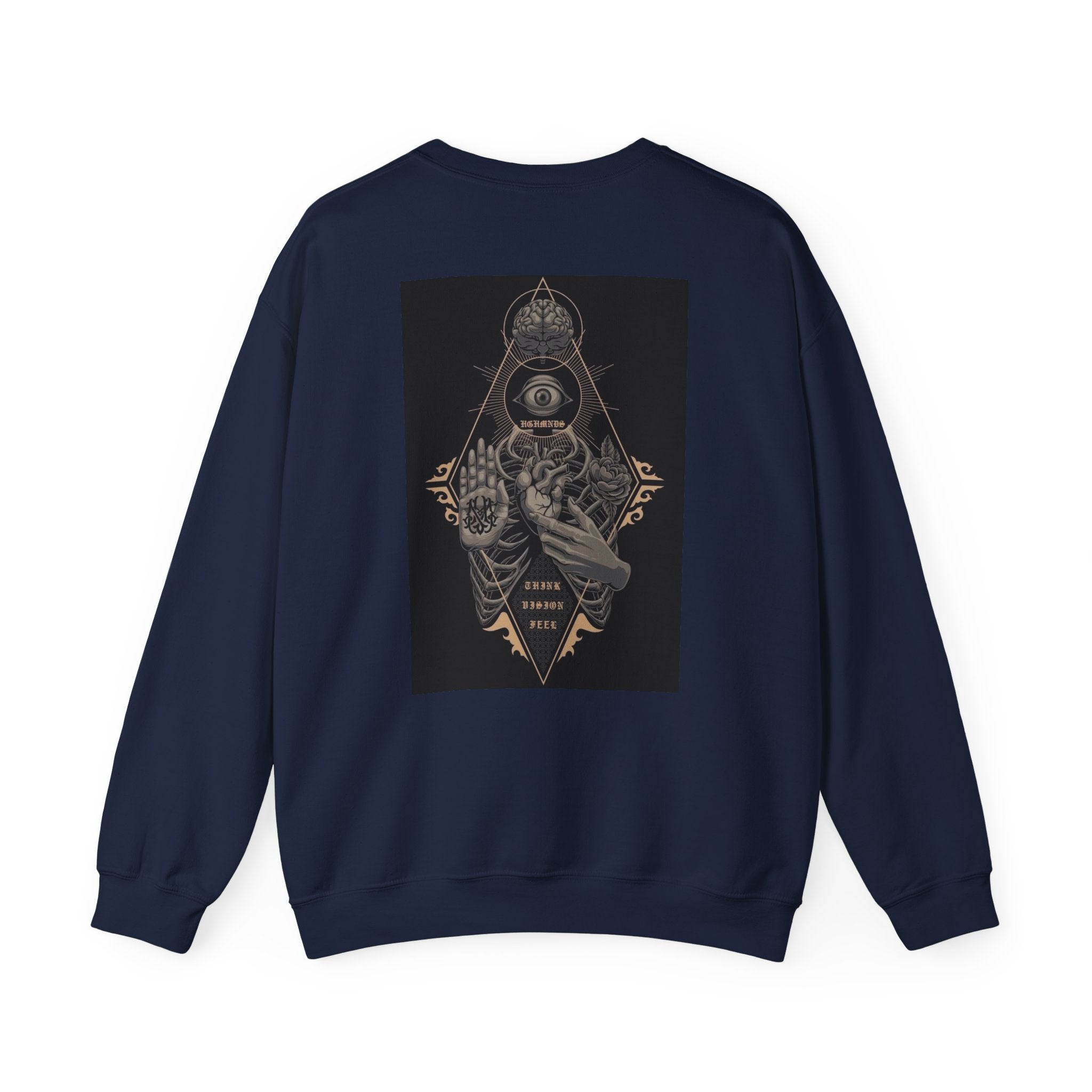 Crewneck Sweatshirt — Occult Skeleton Eye Graphic
