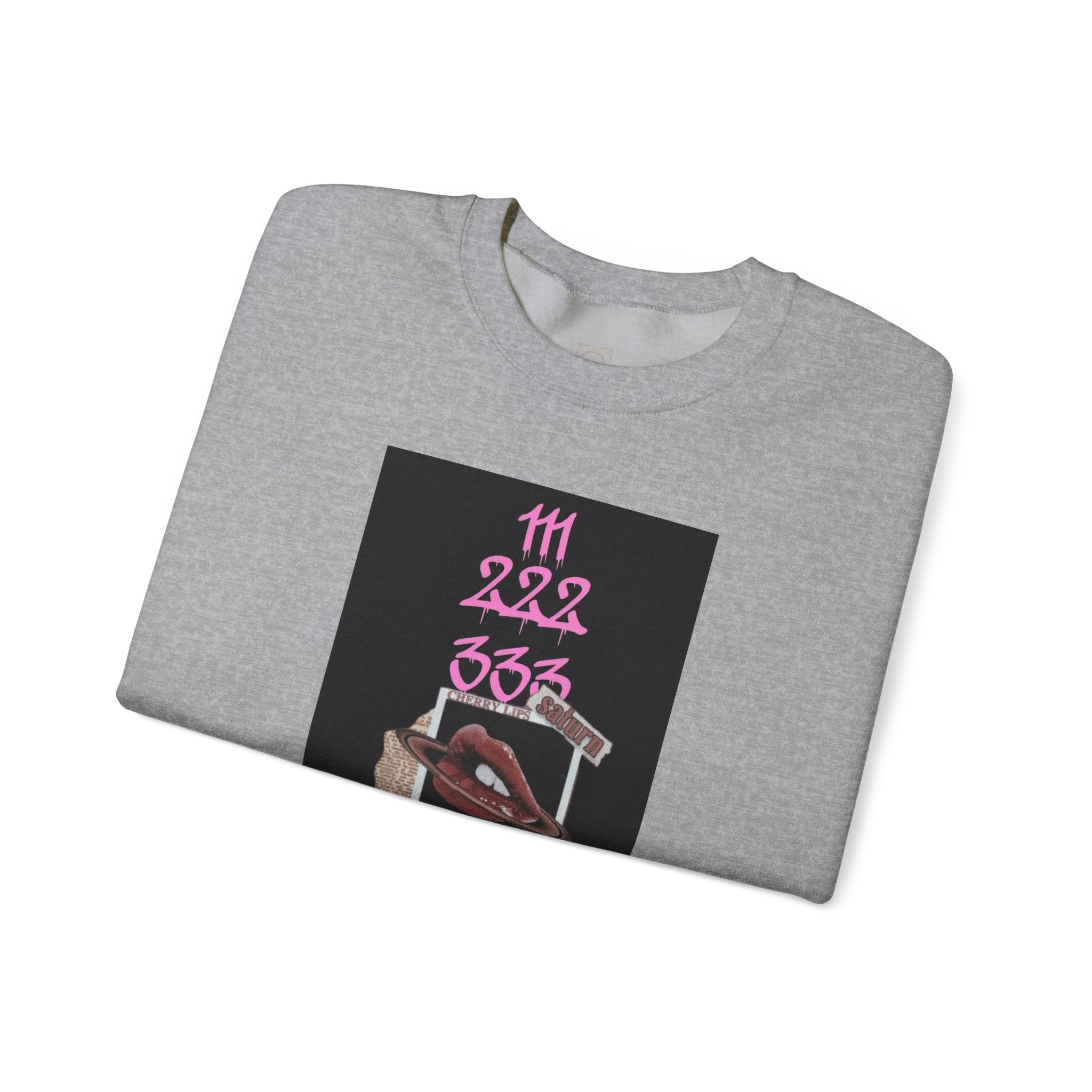 Crewneck Sweatshirt — Vintage Phone Collage with Pink Numbers & 'LEGACIESS' Back Logo