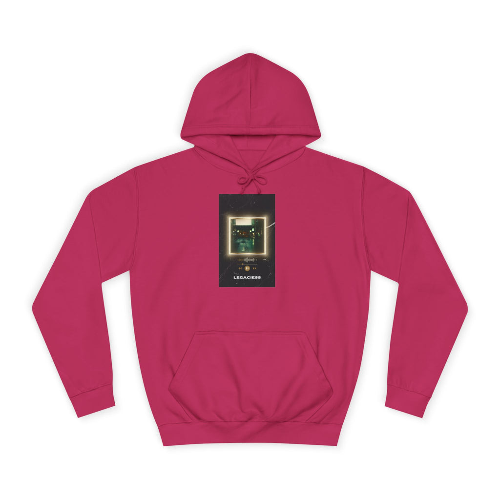 College Hoodie — Retro Neon Square Album Art Design