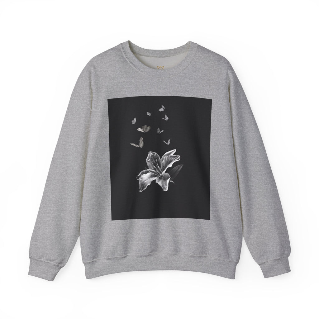 Floral Butterfly Crewneck Sweatshirt
