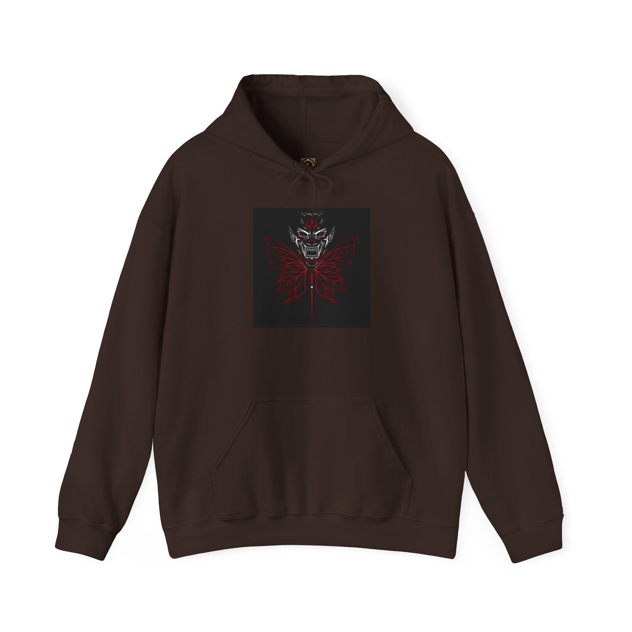 Demonic Butterfly Hoodie - Dark Gothic Skull Winged Design