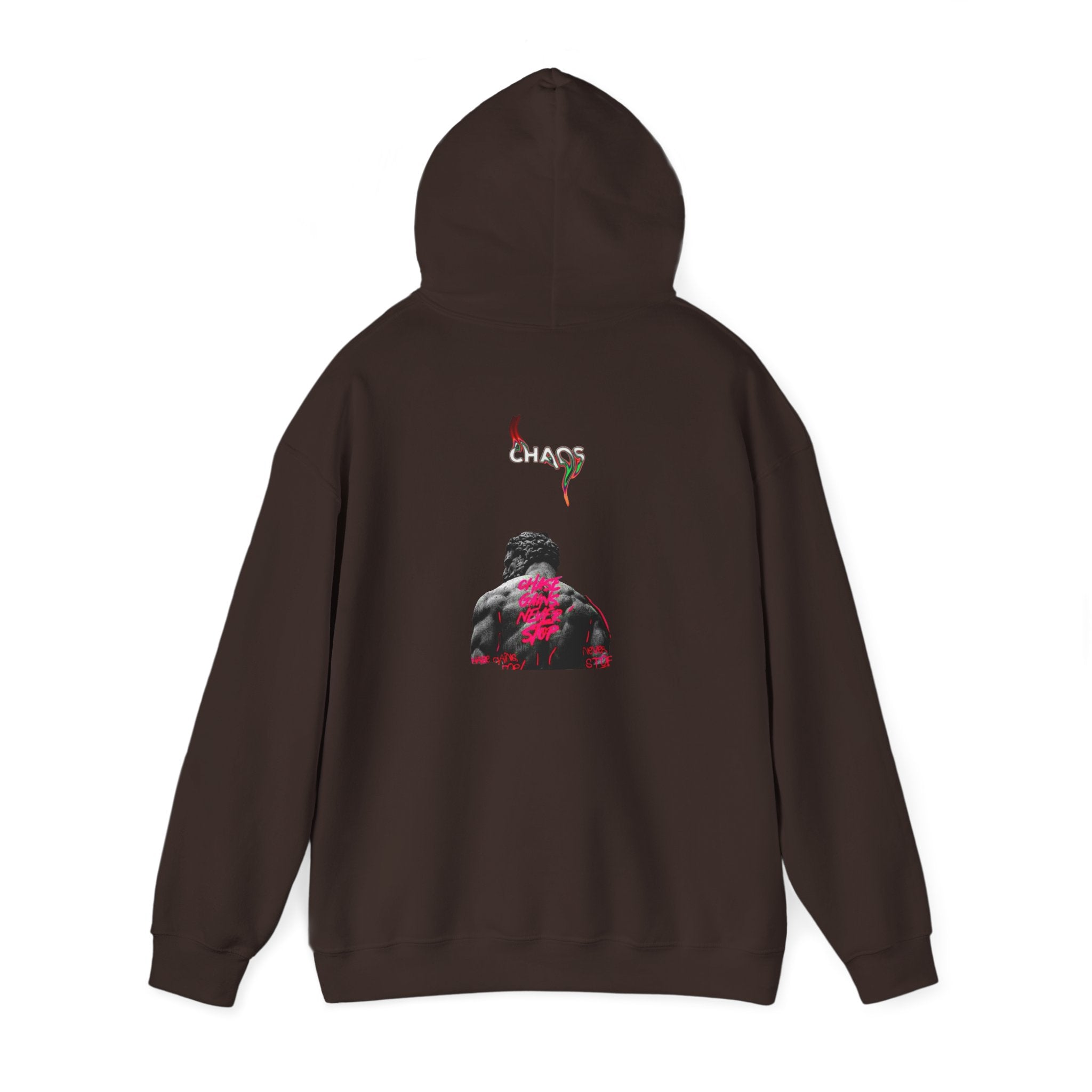 Smoky Rose Backprint Hoodie — Floral Skull Streetwear Pullover