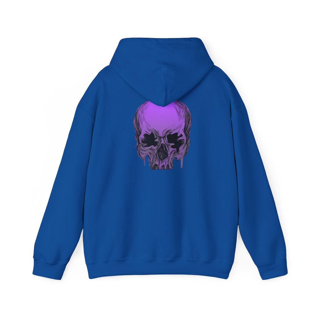 Purple Drip Skull Hoodie — Gothic Streetwear Pullover