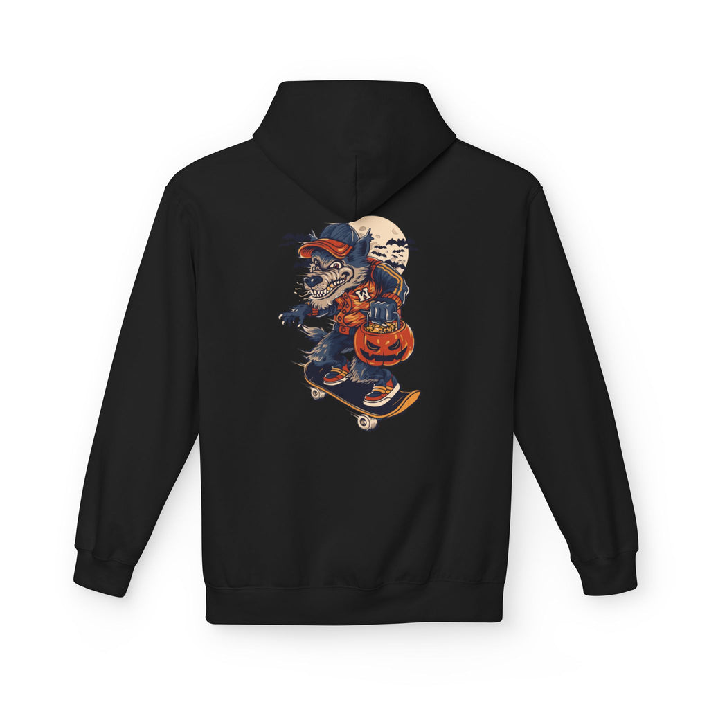 Skull Collage Hoodie — Grunge Floral Skull Graphic Pullover
