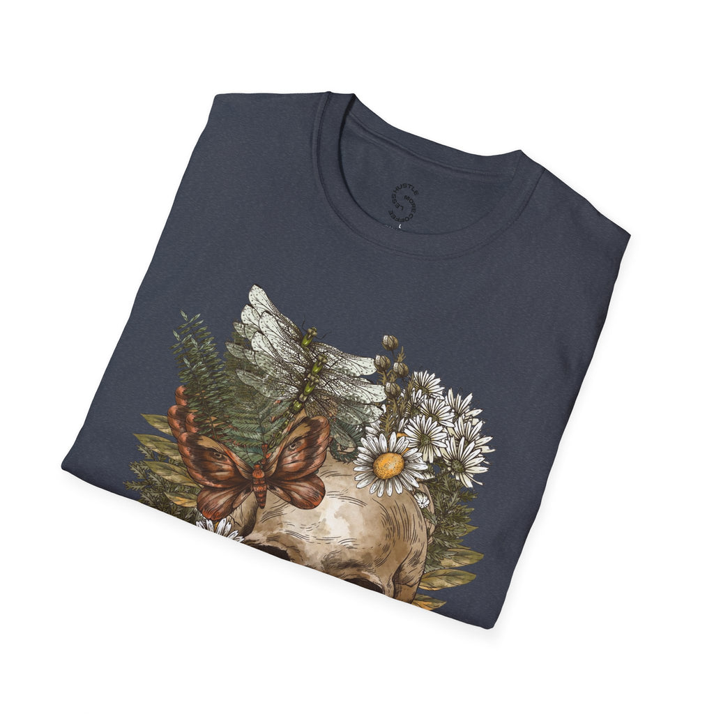 Skull & Daisies Graphic T-Shirt — Botanical Skull Floral Tee