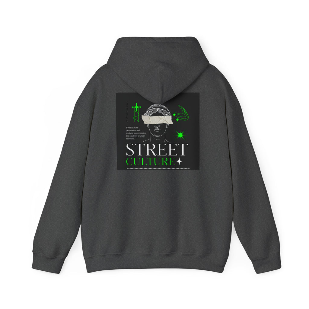 Street Culture Hoodie — Neon Green Graphic Urban Skull Sweatshirt