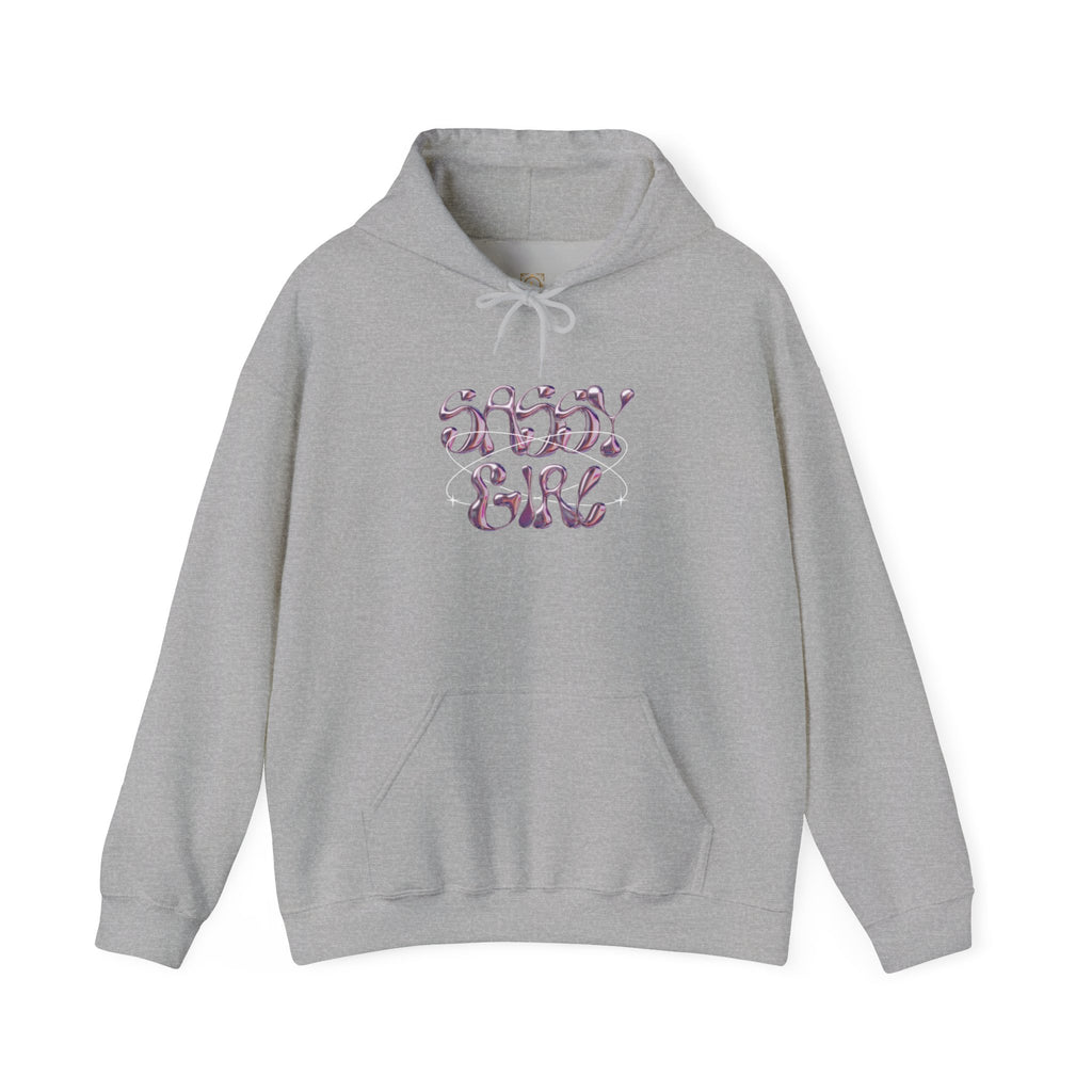 Hoodie — "Shady Girl" Retro Pink Marble Graphic Hoodie