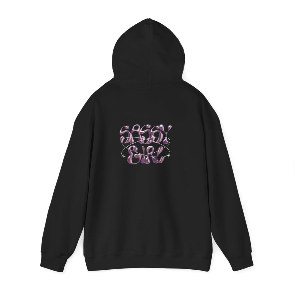 Hoodie — "Shady Girl" Retro Pink Marble Graphic Hoodie