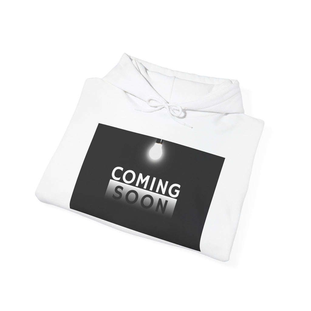 Coming Soon Hoodie - Minimal Neon Sign Pullover
