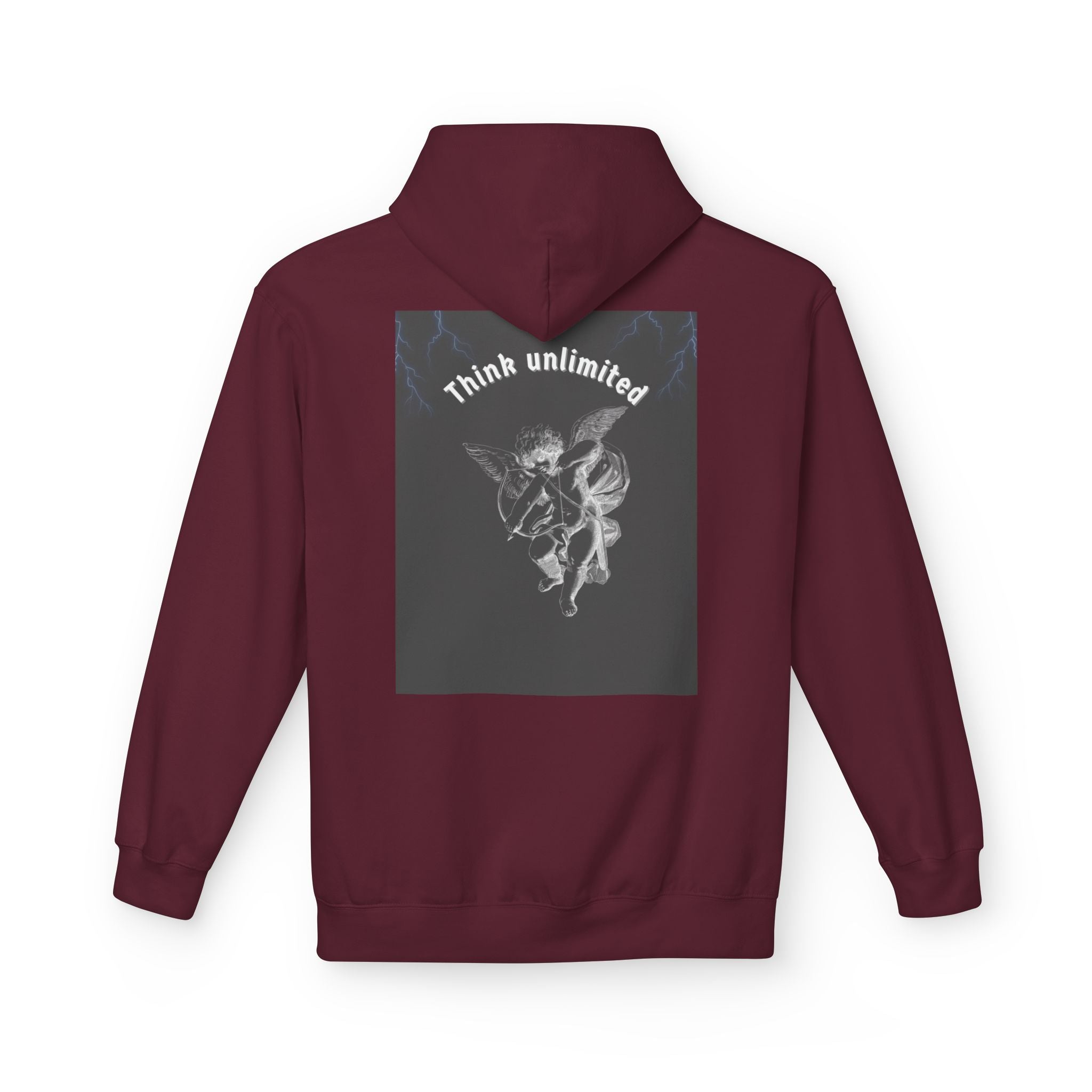 Think Unlimited Hoodie — Inspirational Angel Graphic Pullover