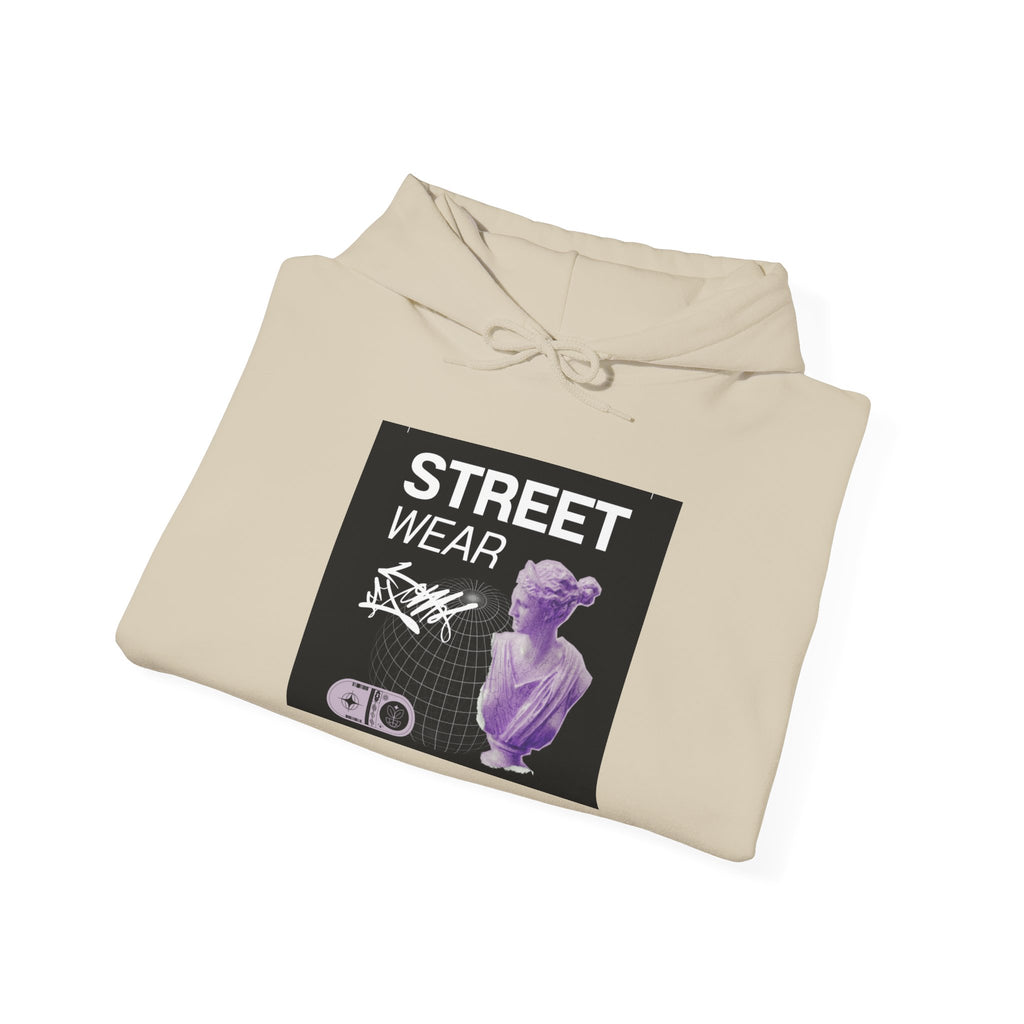 Streetwear Hoodie — 'STREET WEAR' Vaporwave Statue Graphic Pullover