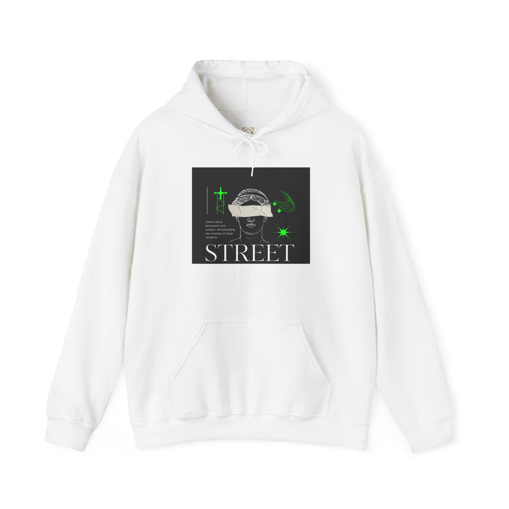 Street Culture Hoodie — Neon Green Graphic Urban Skull Sweatshirt
