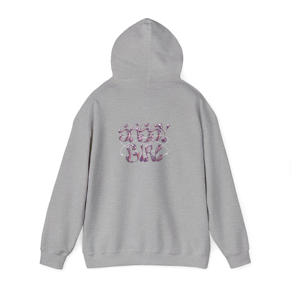 Hoodie — "Shady Girl" Retro Pink Marble Graphic Hoodie