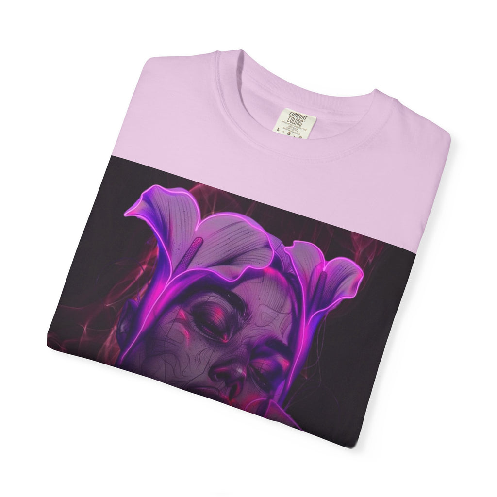 Mystic Purple Portrait T‑Shirt — Legaciess Logo Back