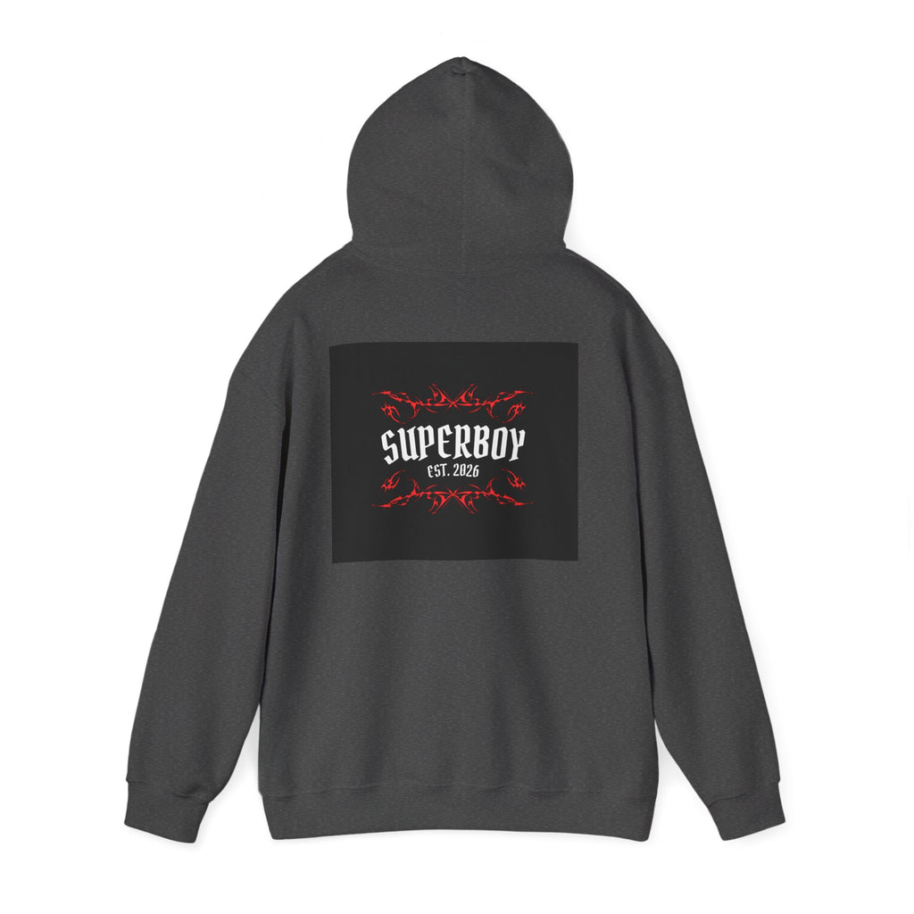 Superboy Hoodie — Vintage Crest 'Superboy Est. 2026' Graphic Pullover