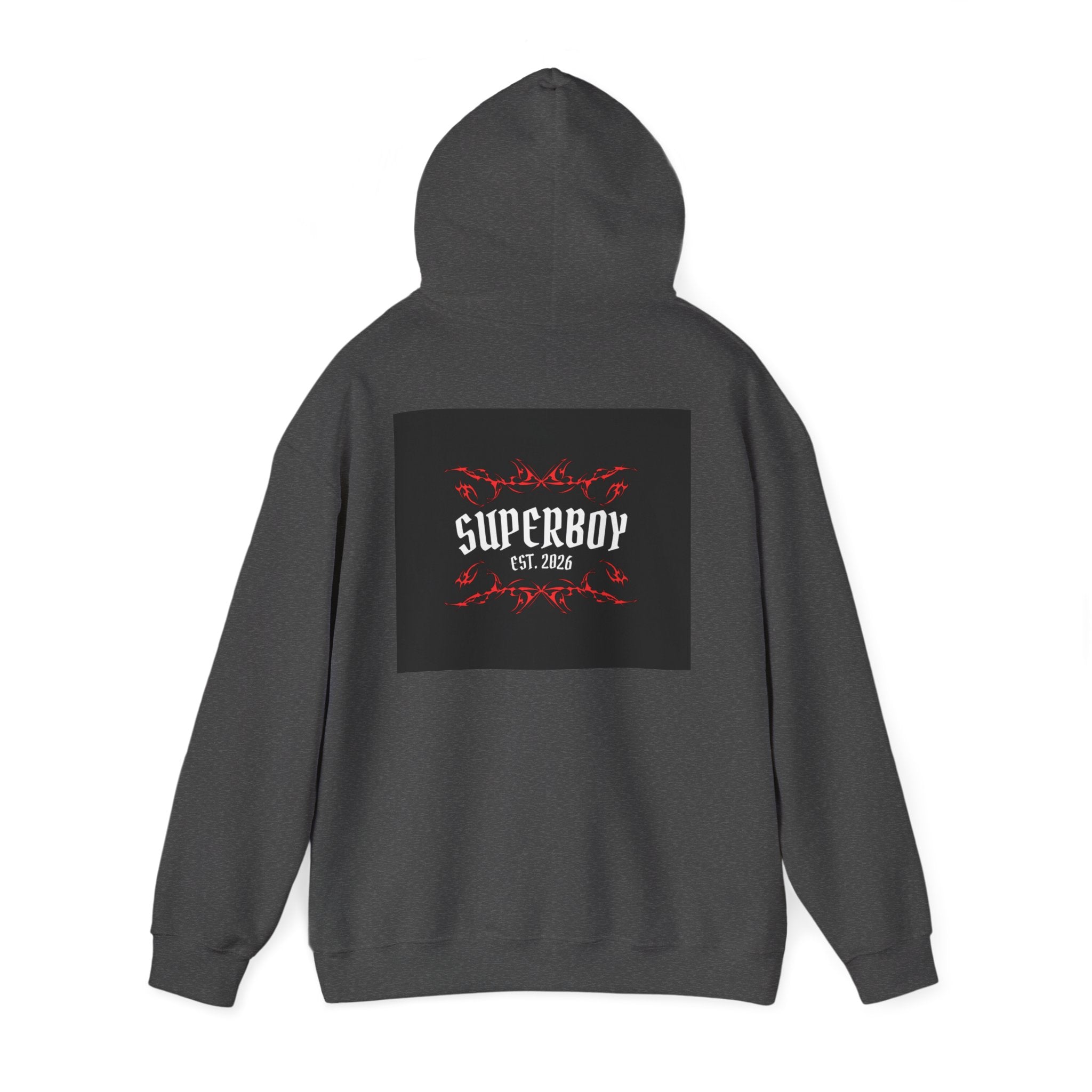 Superboy Hoodie — Vintage Crest 'Superboy Est. 2026' Graphic Pullover
