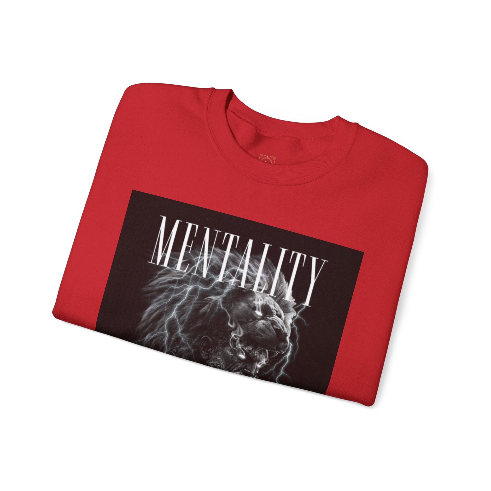 Crewneck Sweatshirt — 'MENTALITY' Lion Graphic | LEGACiESS Back Logo