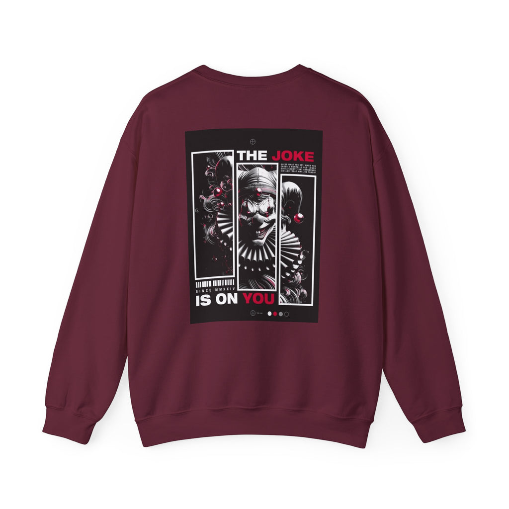 Creepy Clown "The Joke Is On You" Crewneck Sweatshirt