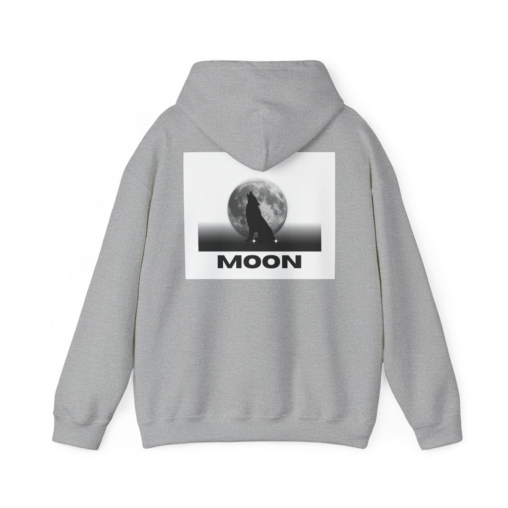 Moon Wolf Hoodie - Silhouette Moon Graphic Sweatshirt