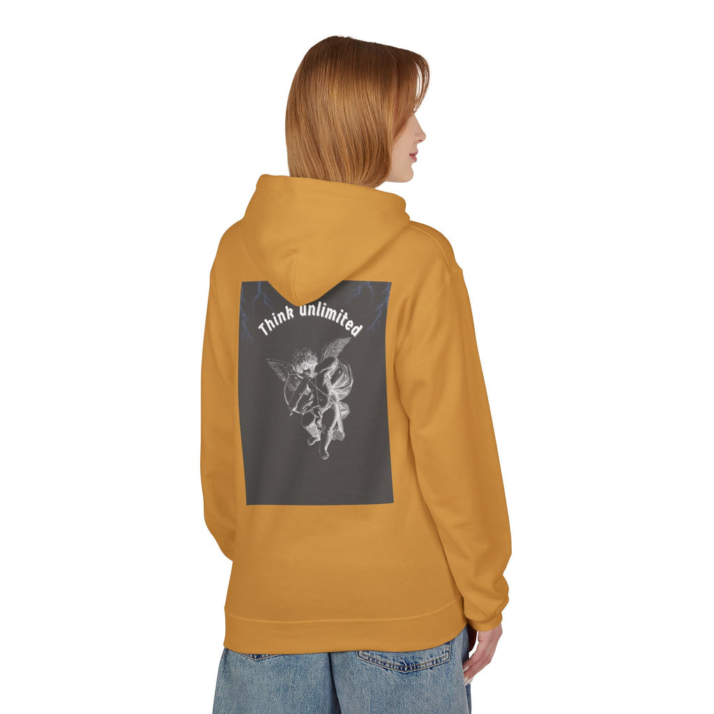 Think Unlimited Hoodie — Inspirational Angel Graphic Pullover