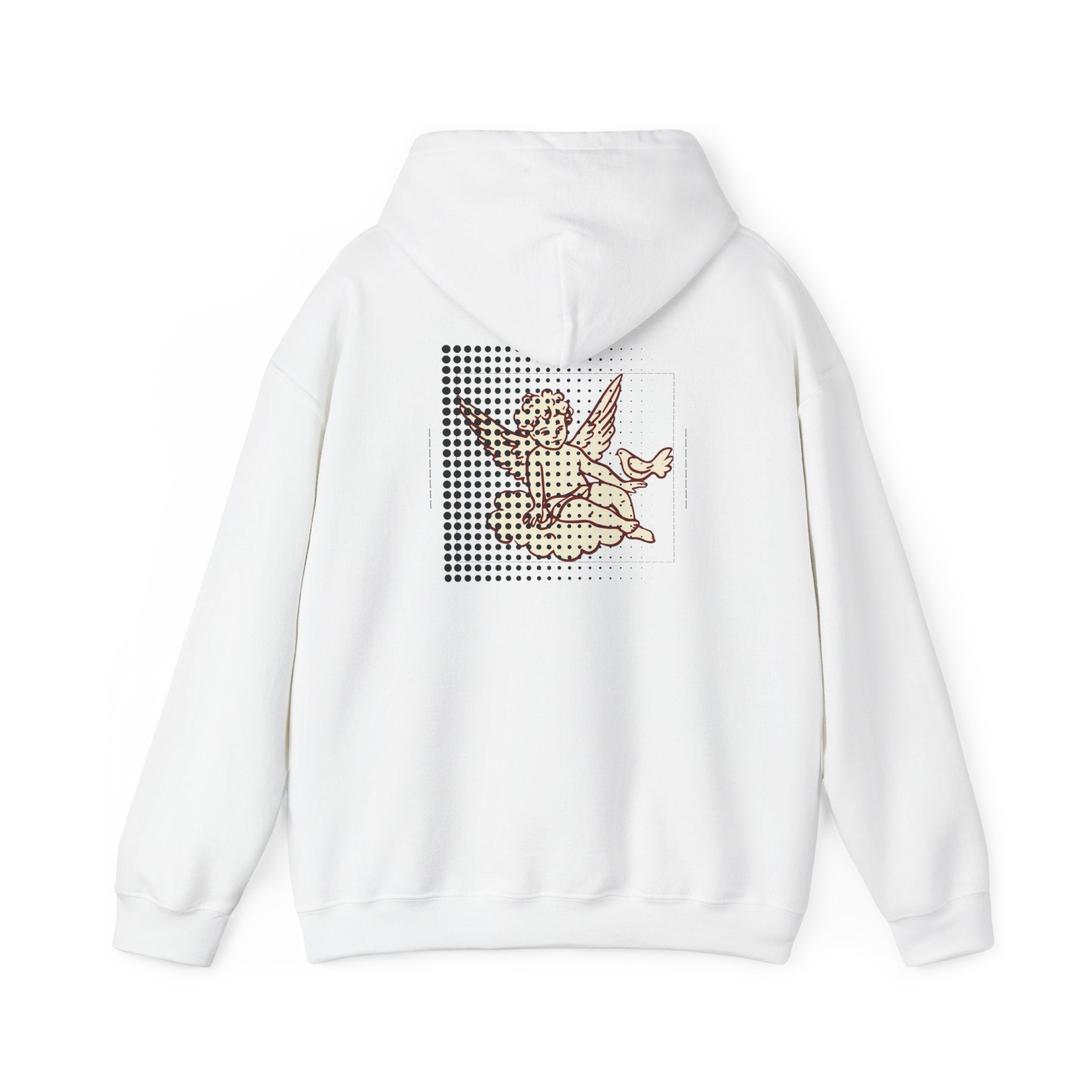 Cherub Dot Art Hoodie — Vintage Angel Graphic Pullover