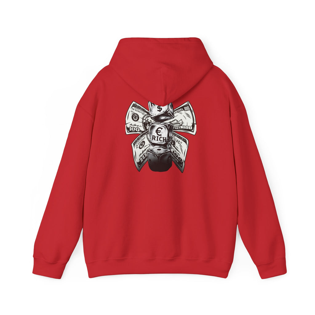 Money Bow Hoodie — Graphic Dollar Knot “Get Rich” Pullover