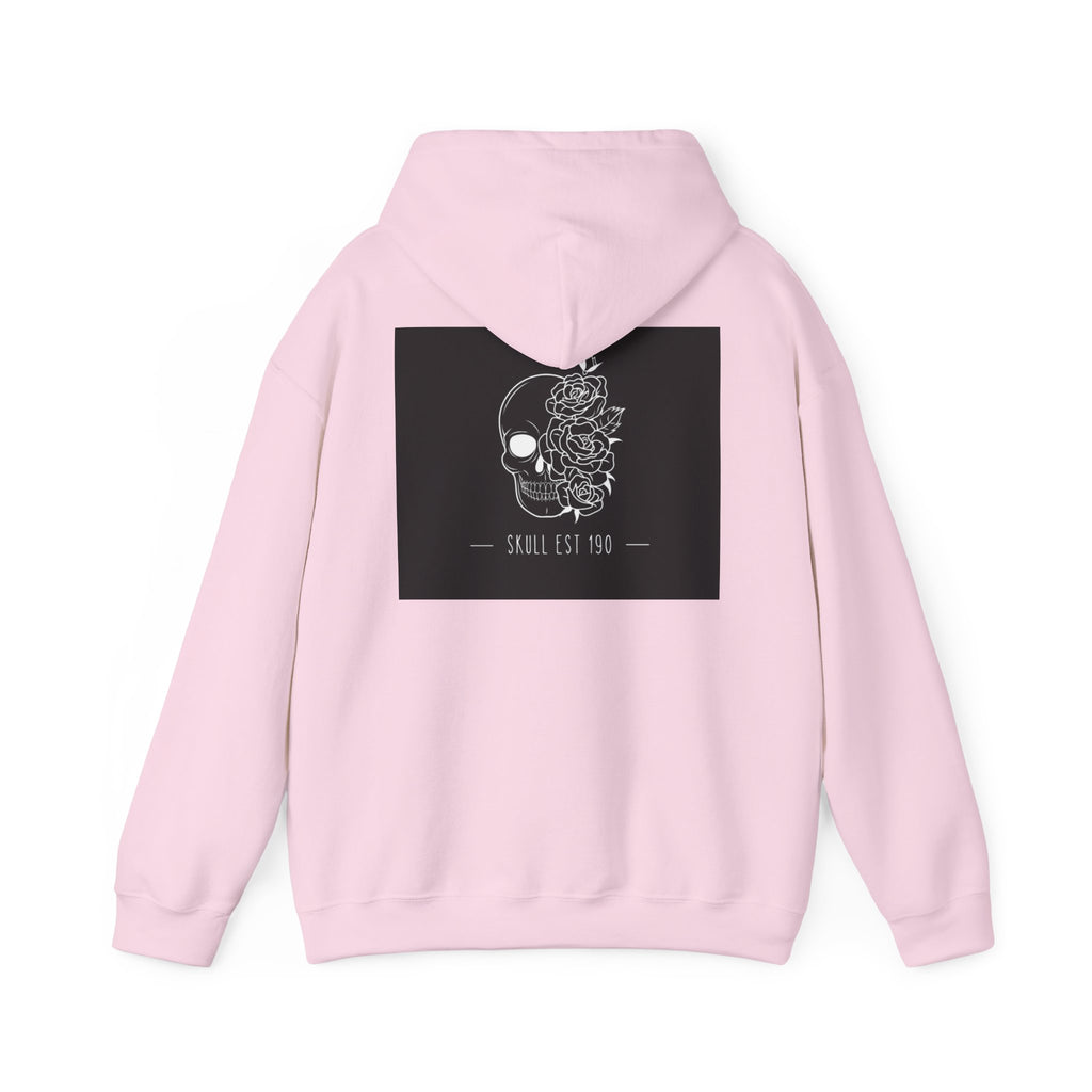 Skull & Roses Hoodie — 'Skull Est 199' Gothic Graphic Pullover