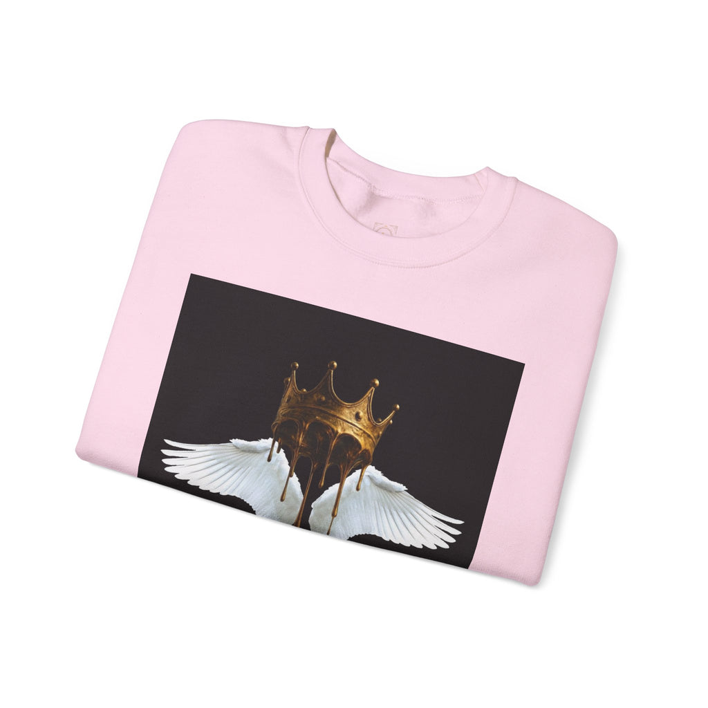 Angel Wings & Dripping Crown Crewneck Sweatshirt