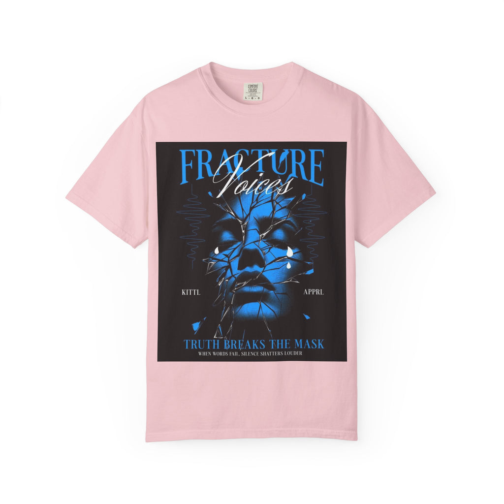 Graphic T-Shirt — "Fracture Voices" Blue Face Design (Back "Legaciess" Logo)