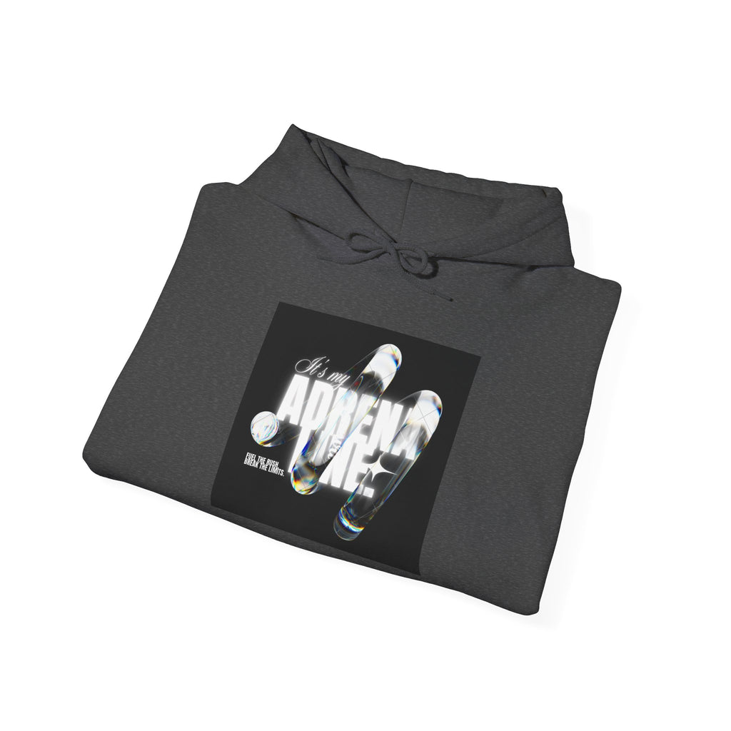 Bubble Text 'Adrenaline' Graphic Hoodie — Urban Streetwear Pullover