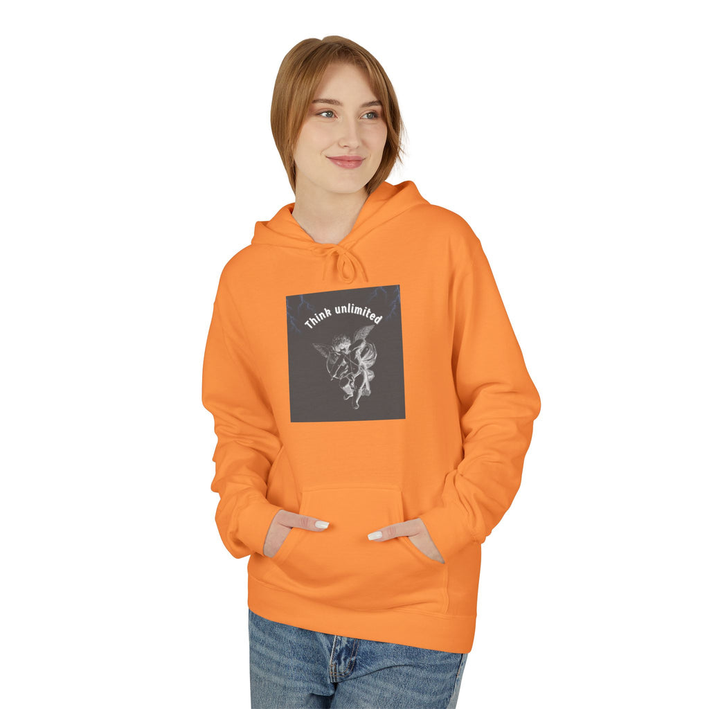 Think Unlimited Hoodie — Inspirational Angel Graphic Pullover